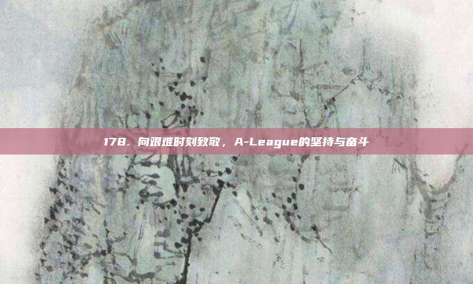 178. 向艰难时刻致敬，A-League的坚持与奋斗